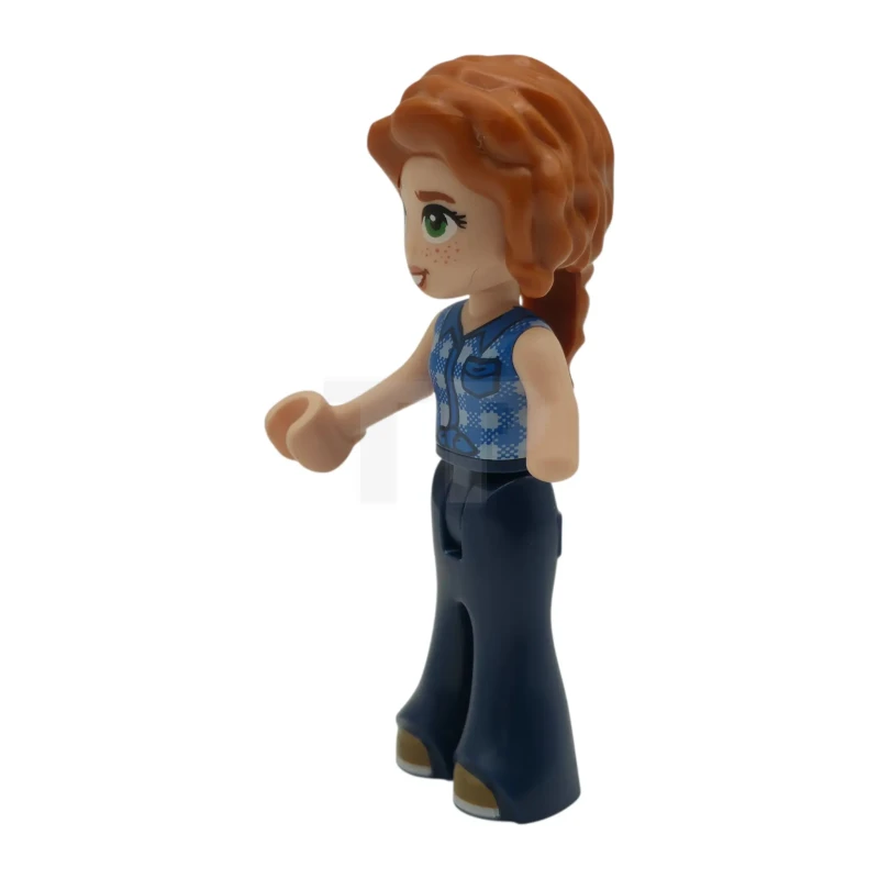 LEGO&reg; frnd0860 Friends Autumn - Blue Tied Flannel Vest, Dark Blue Trousers Bell-Bottoms, Dark Tan Shoes