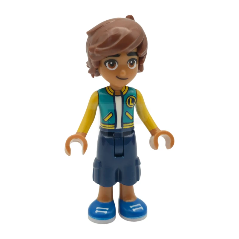 LEGO&reg; frnd0879 Friends Leo - Dark Turquoise and Yellow Jacket, Dark Blue Cropped Trousers, Blue Shoes