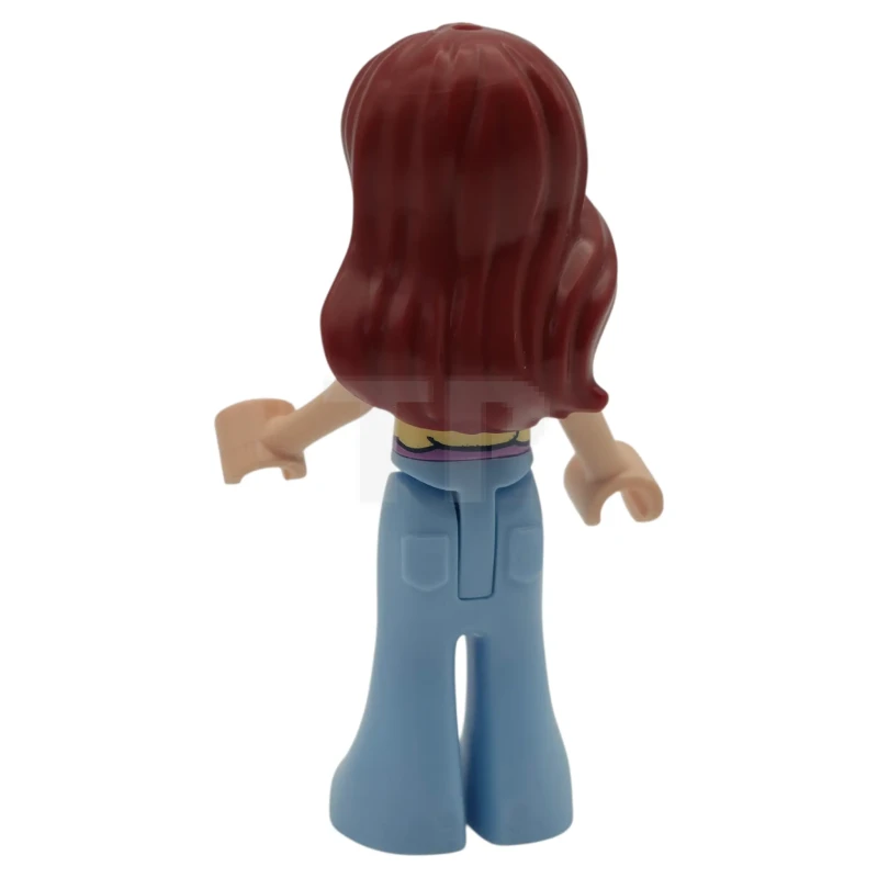 LEGO&reg; frnd0882 Friends Paisley - Bright Light Yellow and Medium Lavender Tank Top, Bright Light Blue Trousers Bell-Bottoms, Orange Shoes