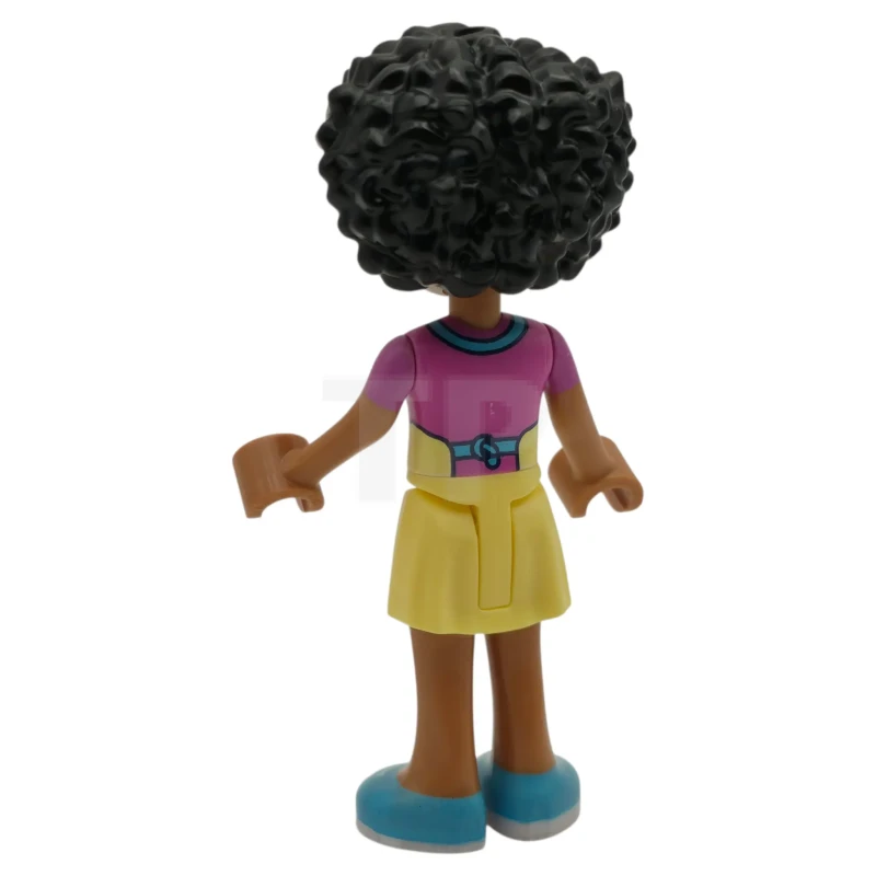 LEGO&reg; frnd0869 Friends Sonia - Bright Light Yellow 'PLAYLAND' Apron, Dark Pink T-Shirt, Medium Azure Shoes