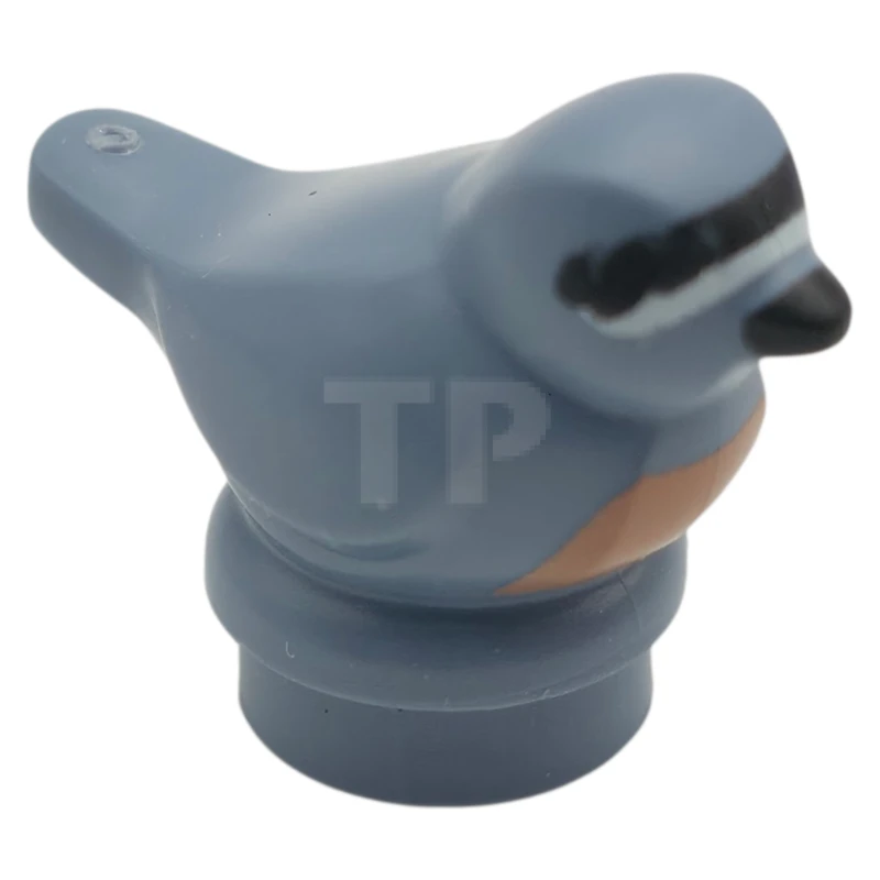 LEGO&reg;  - 41835pb04 - Bird, Small with Black Eyes, Beak and Forehead Stripe, White Face and Nougat Chest Pattern