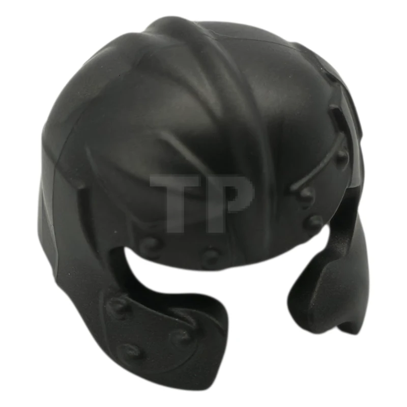 LEGO&reg;  - 5483a - Minifiguur, Hoofddeksel Helm Kasteel / Fantasy Afgerond met klinknagels, platen en beschadigde wangbescherming