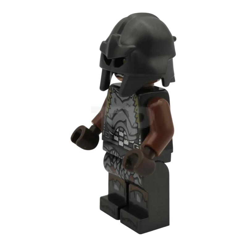 LEGO&reg; lor134 Orco - Cabeza Turrón Medio, Armadura y Casco Gris Oscuro Perlado