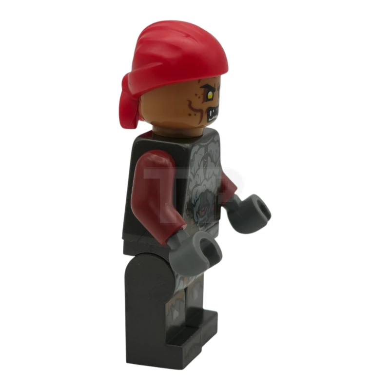 LEGO&reg; lor138 Orco - Cabeza mediana de turrón, Armadura gris oscuro perla, Bandana roja