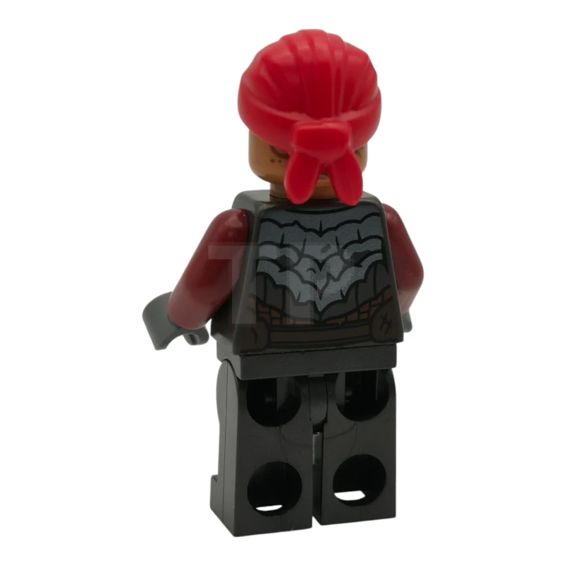 LEGO&reg; lor138 Orco - Cabeza mediana de turrón, Armadura gris oscuro perla, Bandana roja