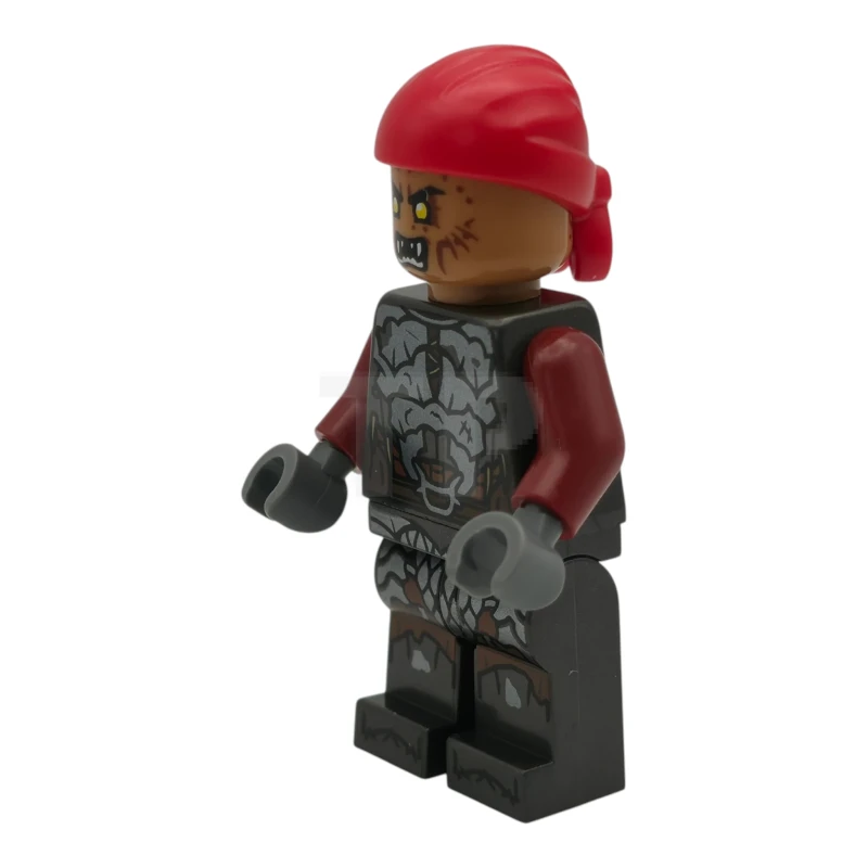LEGO&reg; lor138 Orco - Cabeza mediana de turrón, Armadura gris oscuro perla, Bandana roja