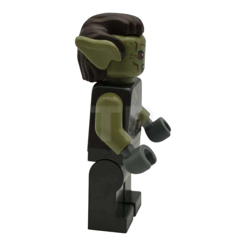 LEGO&reg; lor137 Orco - Cabeza Verde Oliva, Armadura Gris Oscuro Perlado sobre Pelaje Marrón Oscuro, Pelo Marrón Oscuro