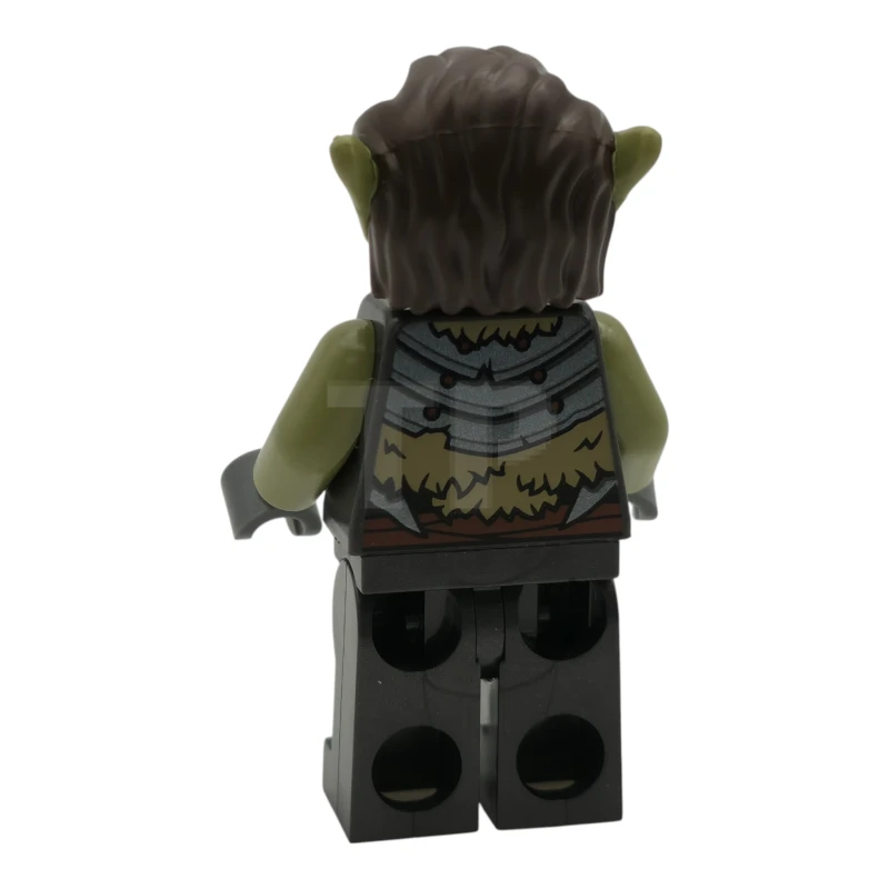 LEGO&reg; lor137 Orco - Cabeza Verde Oliva, Armadura Gris Oscuro Perlado sobre Pelaje Marrón Oscuro, Pelo Marrón Oscuro