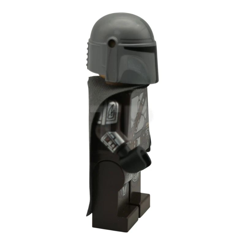LEGO&reg; sw1488 The Mandalorian / Din Djarin / 'Mando' - Silver Beskar Armor, Cape, Printed Head