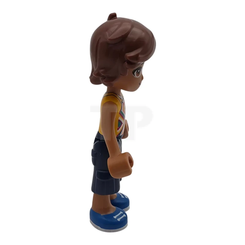 LEGO&reg; frnd0865 Friends Leo - Camicia senza maniche arancione chiaro, pantaloni cropped blu scuro, scarpe blu