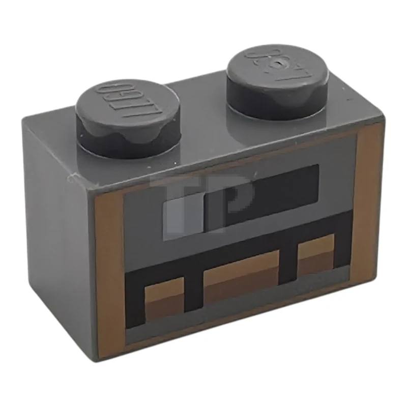 LEGO&reg;  - 3004pb372 - Brick 1 x 2 with Minecraft Pixelated Smoker Unlit Pattern