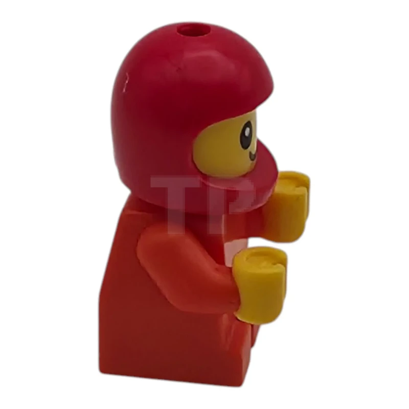 LEGO&reg; cty1943 Chauffeur Junior - Rood-oranje lichaam, rode helm (bouwvakker)