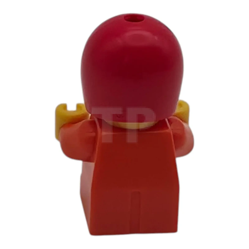 LEGO&reg; cty1943 Chauffeur Junior - Rood-oranje lichaam, rode helm (bouwvakker)