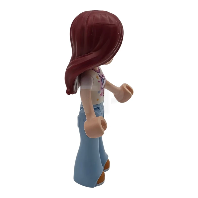 LEGO&reg; frnd0861 Friends Paisley - T-shirt licorne blanc, bas de pantalon bleu clair brillant, chaussures orange.