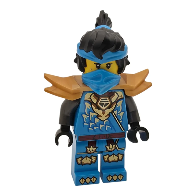 LEGO&reg; njo1036 Nya - Dragons Rising, Tunic with Dragon Head, Hair, Wide Pearl Gold Shoulder Armor