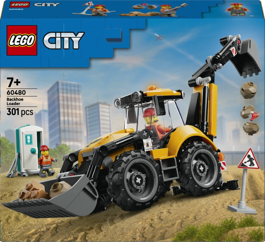 LEGO&reg; 60480 Yellow Backhoe Loader