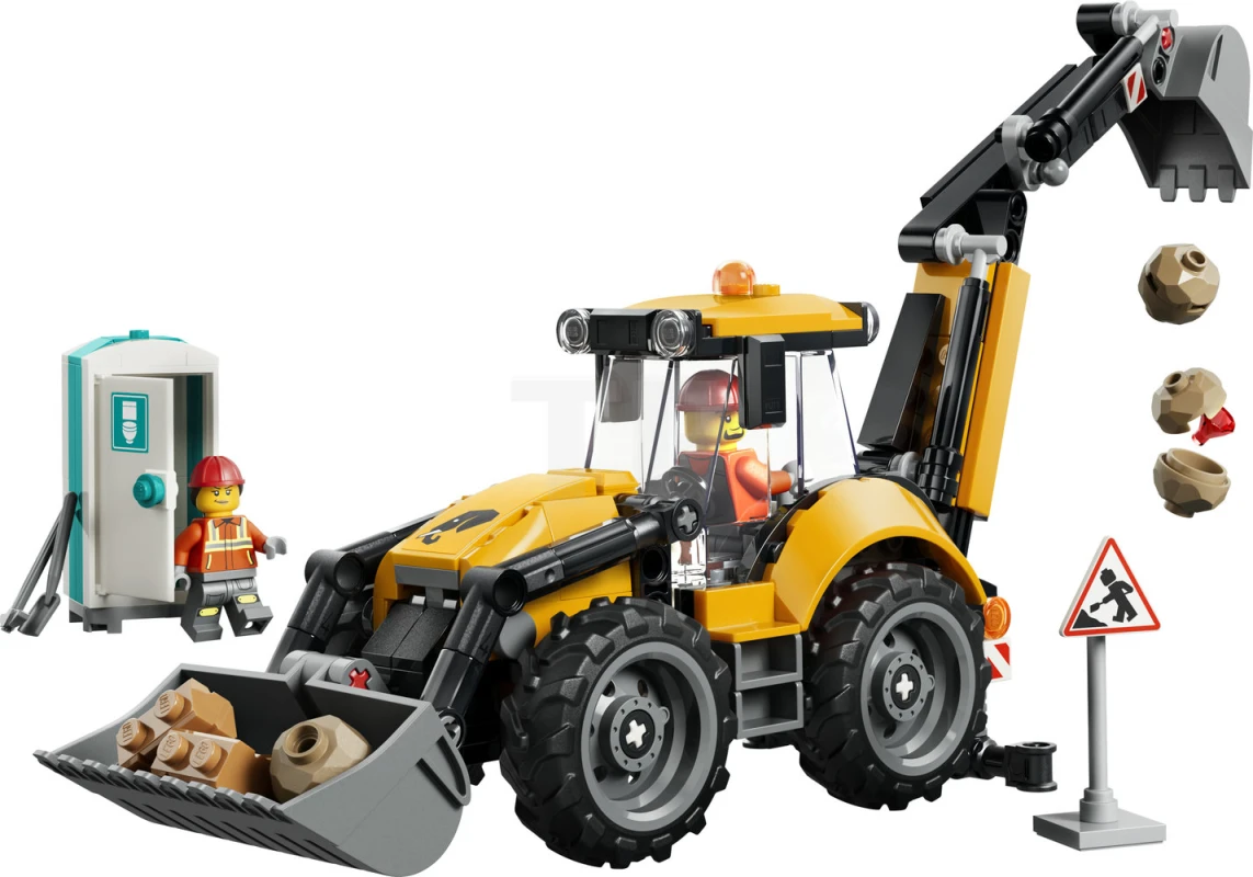 LEGO&reg; 60480 Yellow Backhoe Loader
