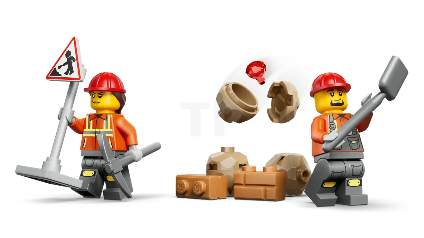 LEGO&reg; 60480 Yellow Backhoe Loader