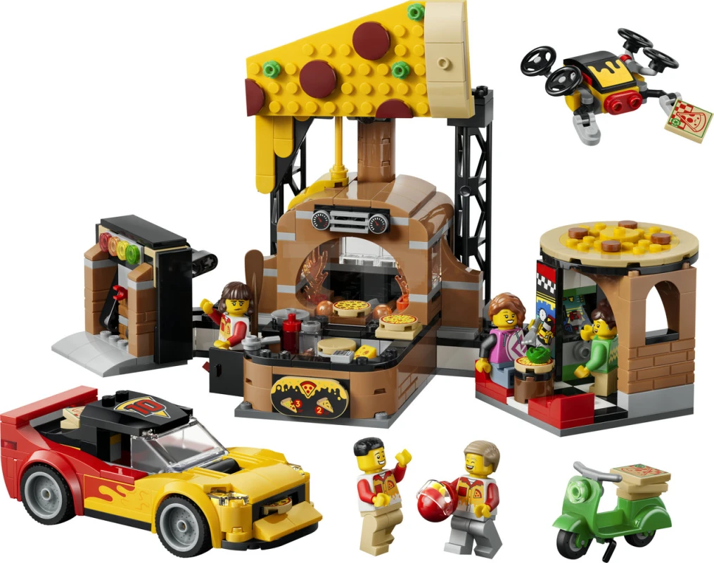LEGO&reg; 60496 Pizza Delivery Experience with Vehicles