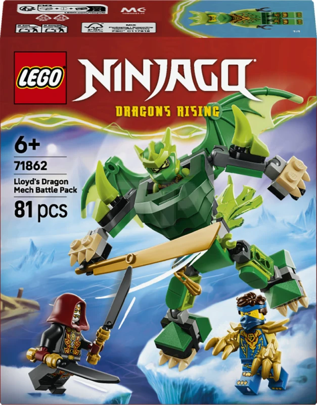 LEGO&reg; 71862 Lloyd's Dragon Mech Battle Pack