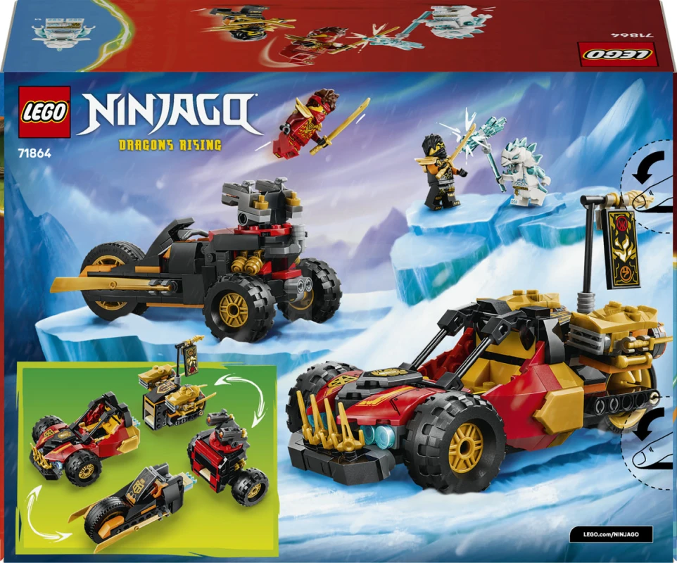 LEGO&reg; 71864 Kai en Cole's combivoertuigen
