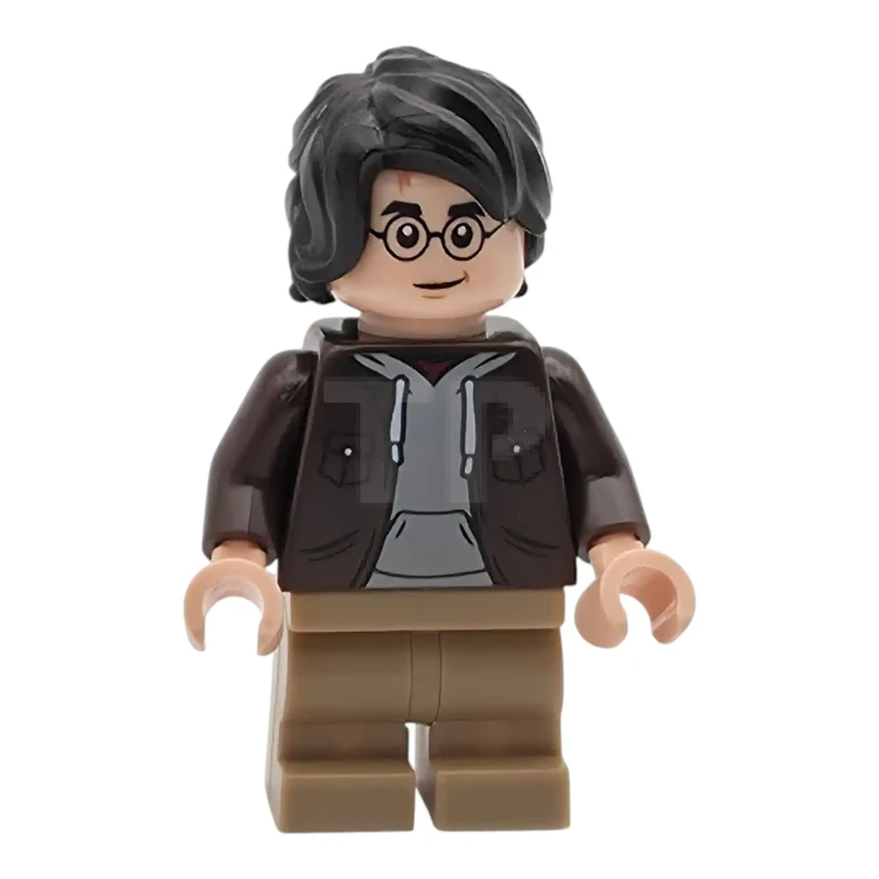 LEGO&reg; hp467 Harry Potter - Dark Brown Open Jacket, Dark Tan Medium Legs