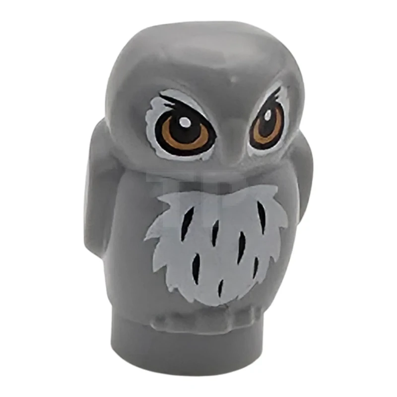 LEGO&reg; 6467916 - 3753pb02 - Owl, Small with Orange Eyes and White and Black Feathers Pattern