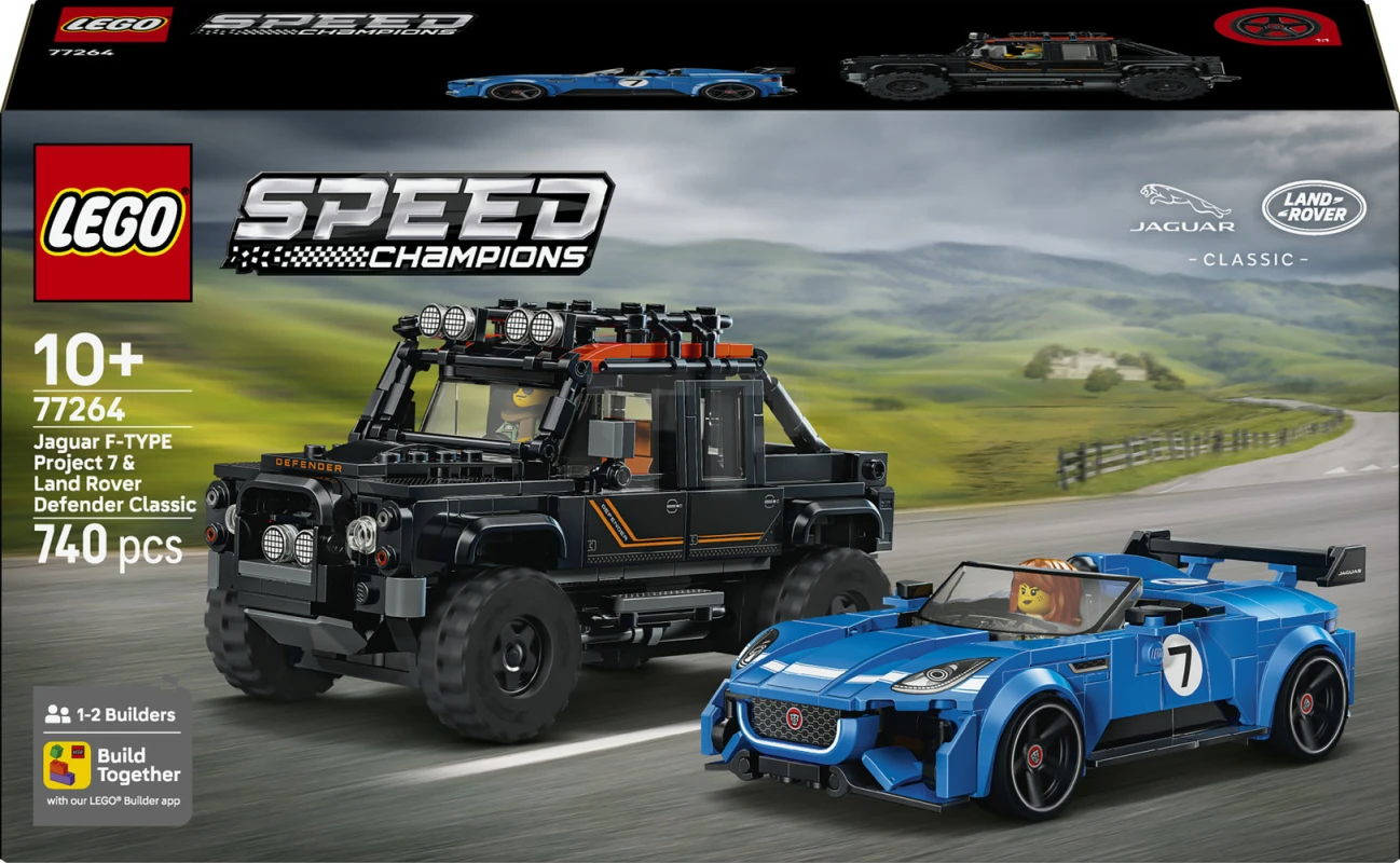 LEGO&reg; 77264 La Jaguar Project 7 et le Land Rover Defender
