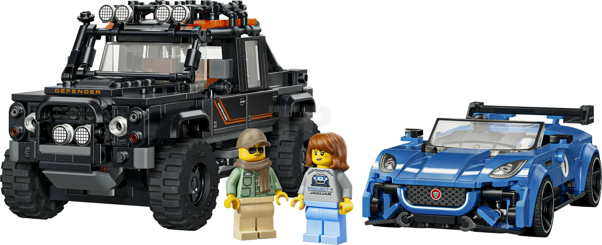 LEGO&reg; 77264 La Jaguar Project 7 et le Land Rover Defender