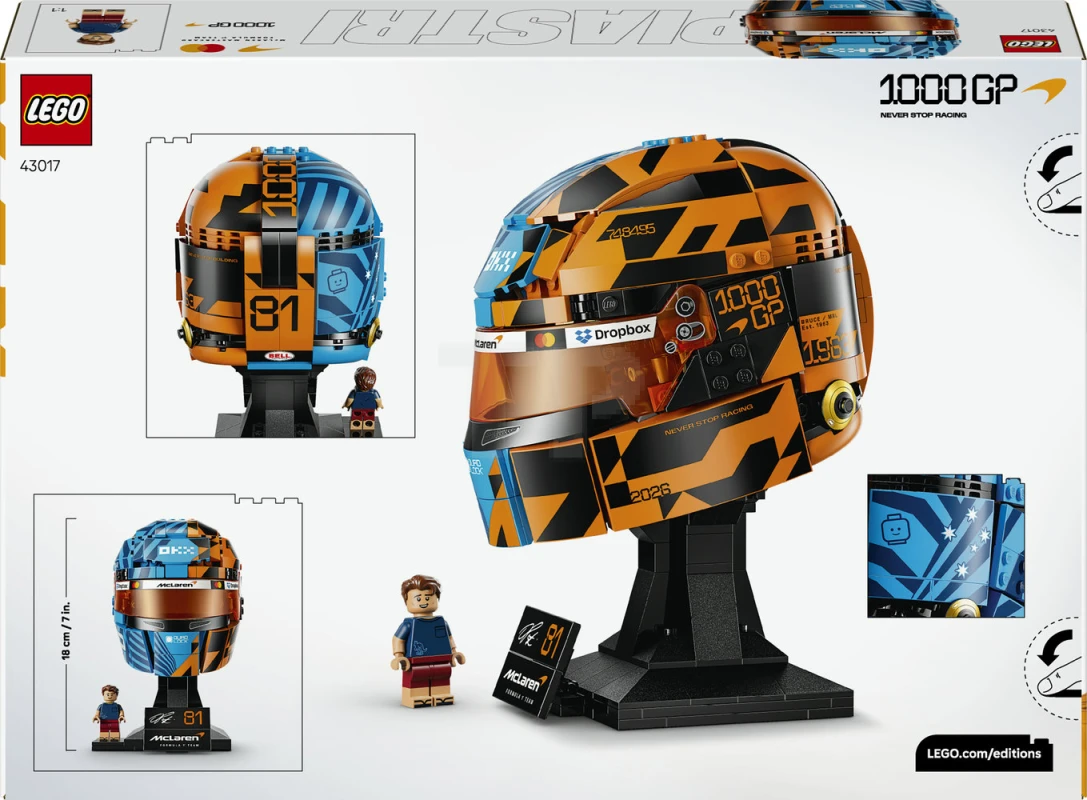 LEGO&reg; 43017 McLaren Mastercard F1® Team Casque d’Oscar Piastri