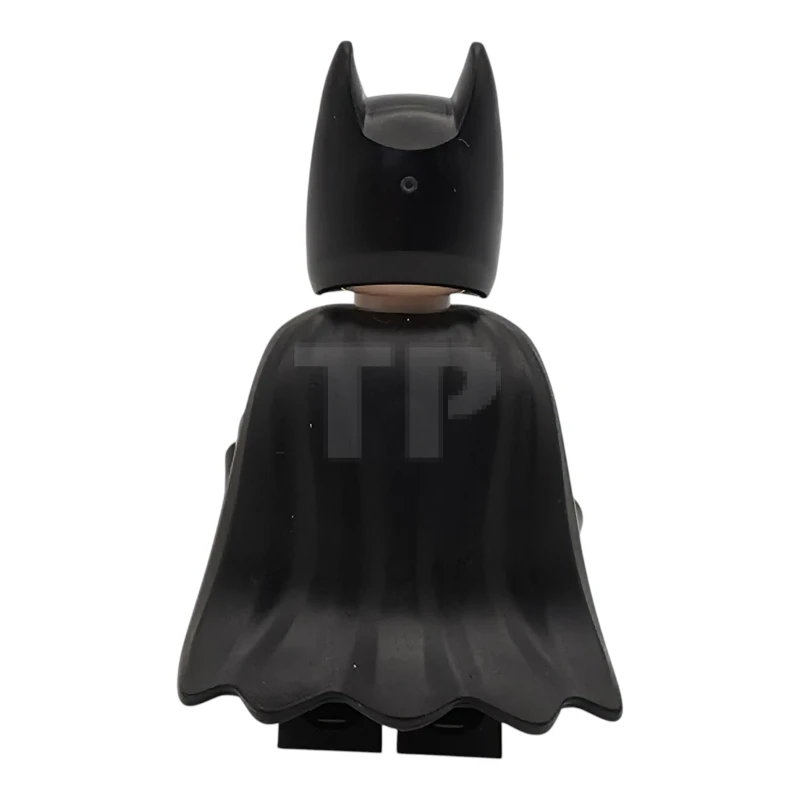 LEGO&reg; sh1123 Batman - Tuta nera, cintura gialla con dettagli in torrone medio, cappuccio con occhi bianchi, mantello di gomma flessibile
