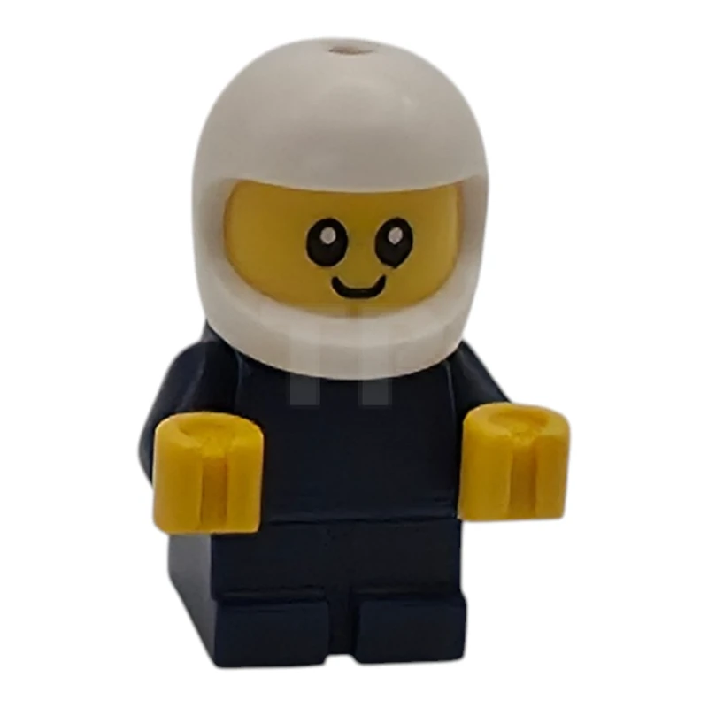 LEGO&reg; cty1941 Chauffeur Junior - Donkerblauw lichaam, witte helm (politieagent)
