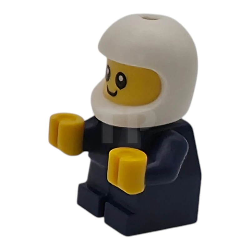 LEGO&reg; cty1941 Chauffeur Junior - Donkerblauw lichaam, witte helm (politieagent)
