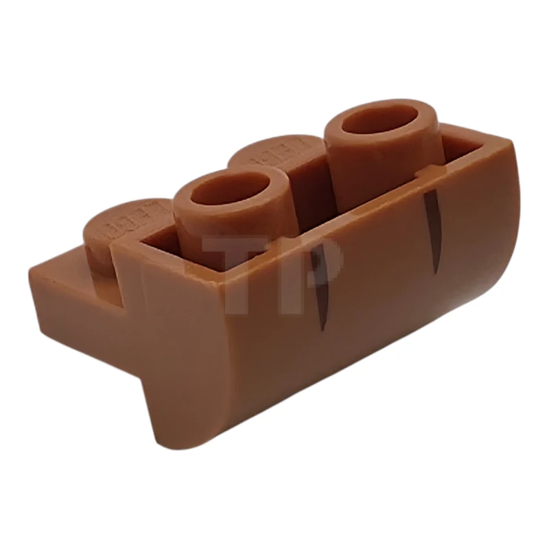 LEGO&reg; 6601257 - 1750pb001 - Slope, Curved 2 x 2 Inverted with 2 Recessed Studs with Reddish Brown Lines Pattern (Pokémon Eevee Paw)