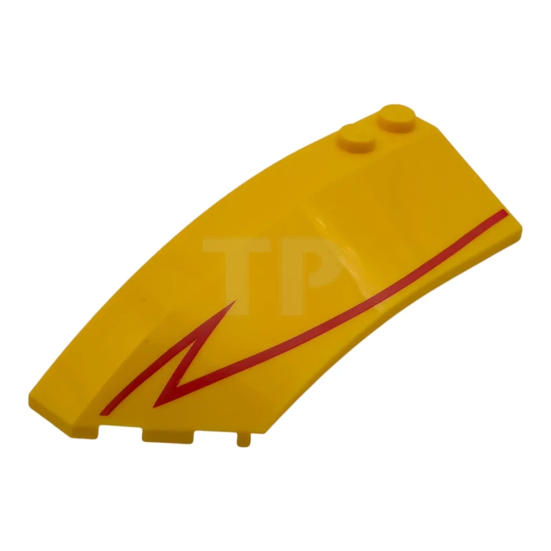LEGO&reg; 41750pb037 -  - Shell 8 x 3 x 2 Wedge Left with Zigzag Stripe Pattern