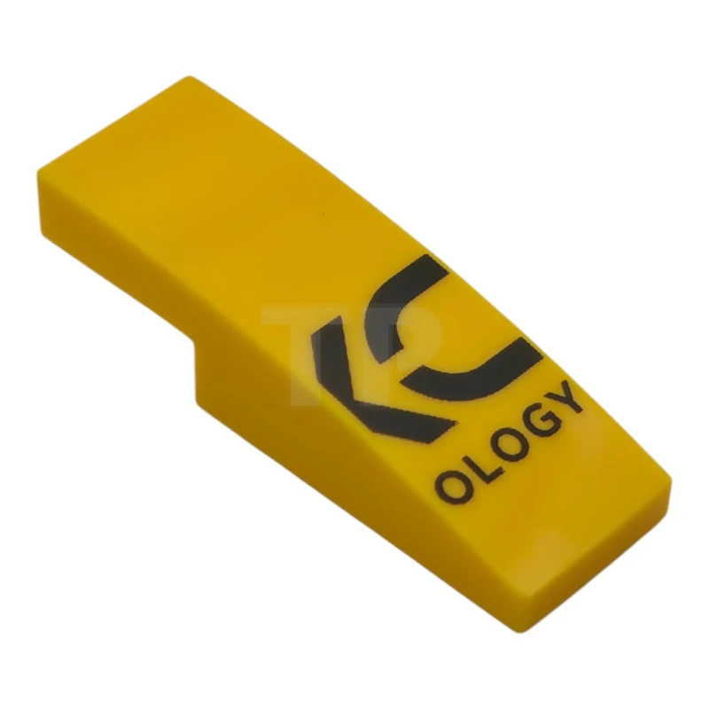 LEGO&reg;  - 7302pb01R - Slope 3 x 1 x 2/3 Curved with (part of) DXC Technology Logo Pattern - Right Side