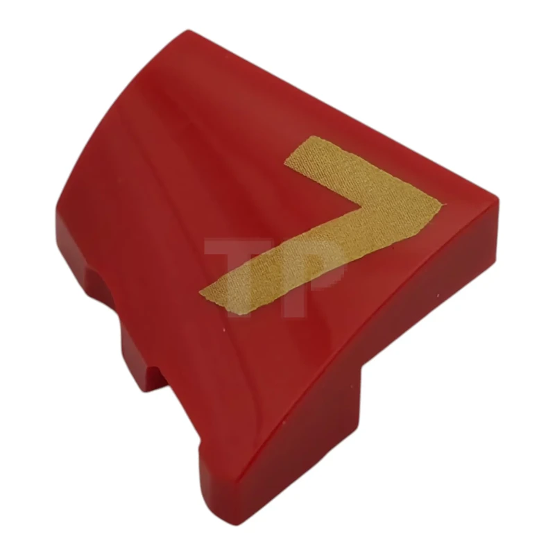LEGO&reg;  - 5093pb018 - Slope 2 x 2 x 2/3 Curved Wedge - Right with '7' Pattern