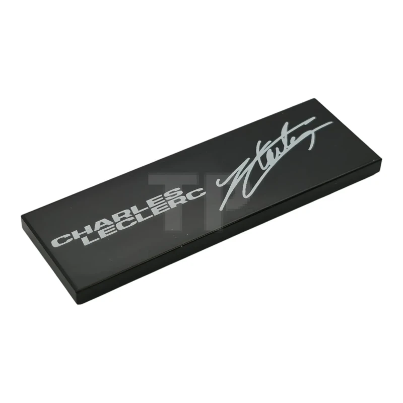 LEGO&reg;  - 69729pb249 - Tile 2 x 6 with Charles Leclerc Signature Pattern