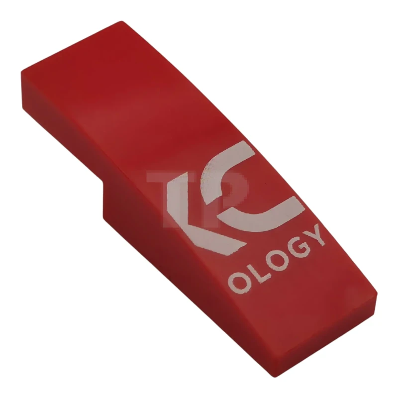 LEGO&reg;  - 7302pb04R - Slope 3 x 1 x 2/3 Curved with (part of) DXC Technology Logo Pattern - Right Side