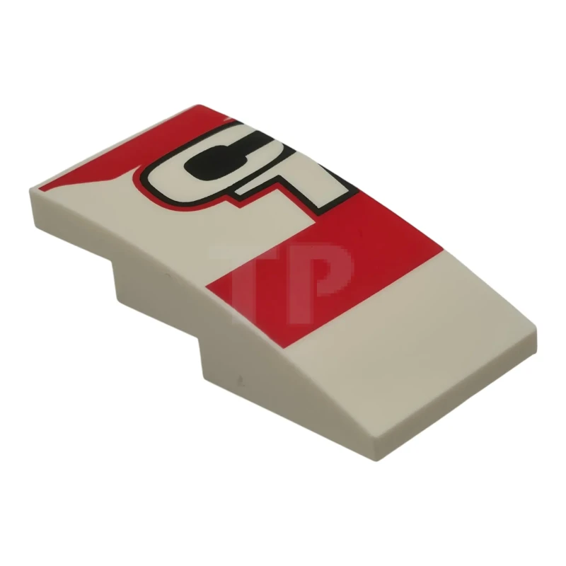 LEGO&reg;  - 93606pb234L - Slope 4 x 2 Curved with (part of) CL 16 Logo Pattern - Left Side