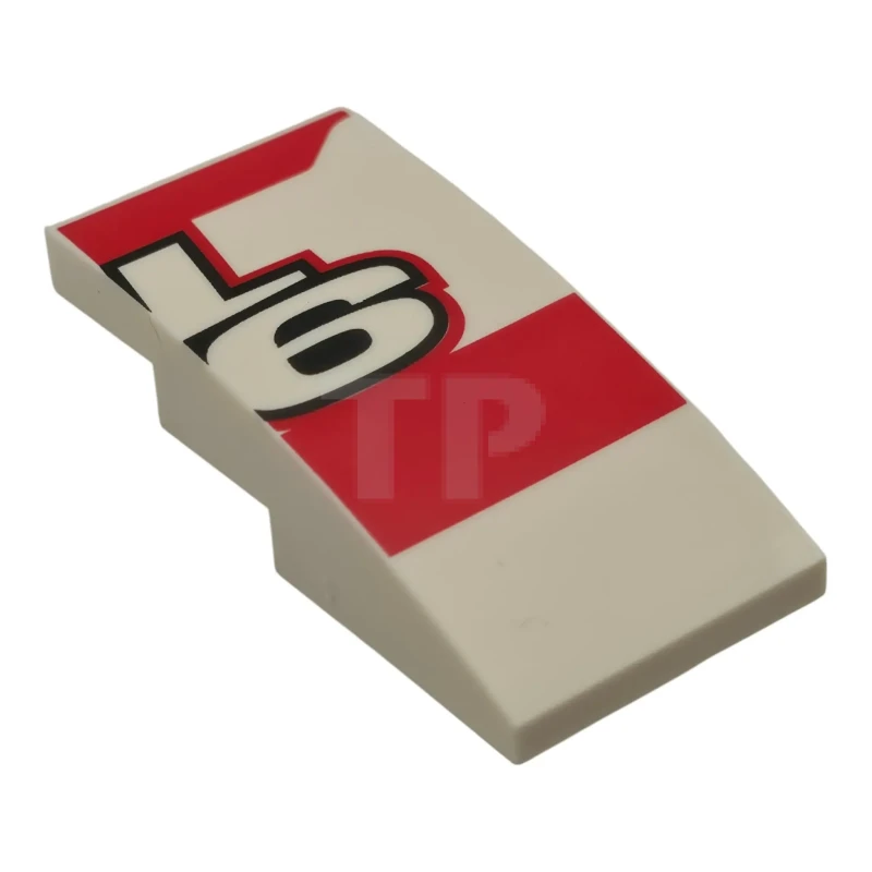 LEGO&reg;  - 93606pb234R - Slope 4 x 2 Curved with (part of) CL 16 Logo Pattern - Right Side