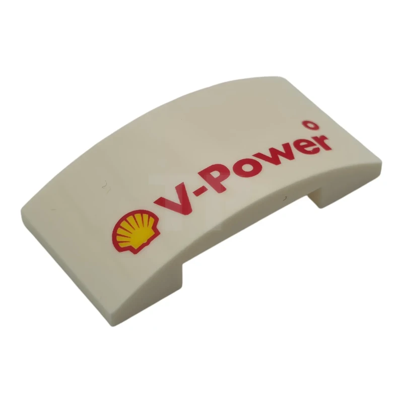 LEGO&reg;  - 7547pb06 - Slope 4 x 2 x 2/3 Double Curved with Shell Logo and Red 'V-Power' Pattern