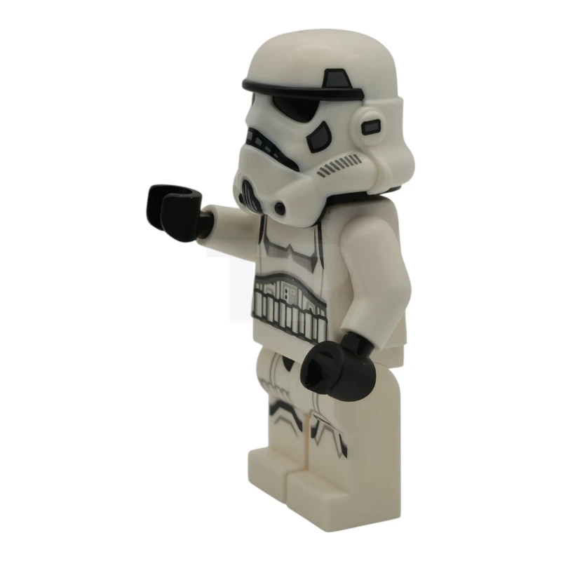LEGO&reg; sw1454 Imperial Stormtrooper - Male, Dual Molded Helmet with Light Bluish Gray Panels on Back, Shoulder Belts, Umber Head