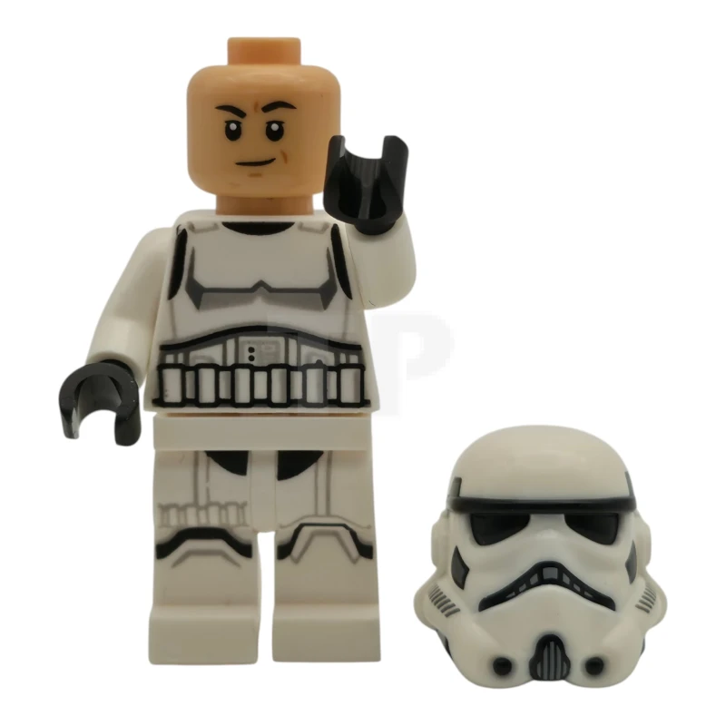 LEGO&reg; sw1463 Imperial Stormtrooper - Male, Dual Molded Helmet with Light Bluish Gray Panels on Back, Shoulder Belts, Medium Tan Head