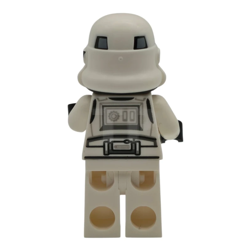 LEGO&reg; sw1455 Imperial Stormtrooper - Male, Dual Molded Helmet with Light Bluish Gray Panels on Back, Shoulder Belts, Medium Nougat Head