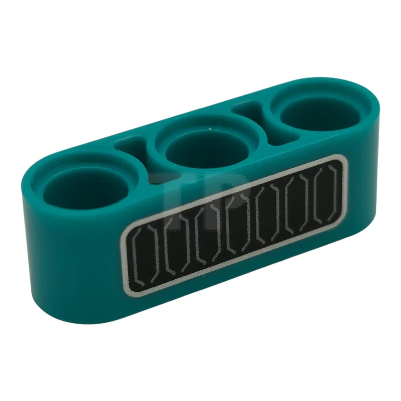 LEGO&reg;  - 32523pb46 - Technic, bras de levage épais 1 x 3 avec motif de calandre de véhicule noir et argenté