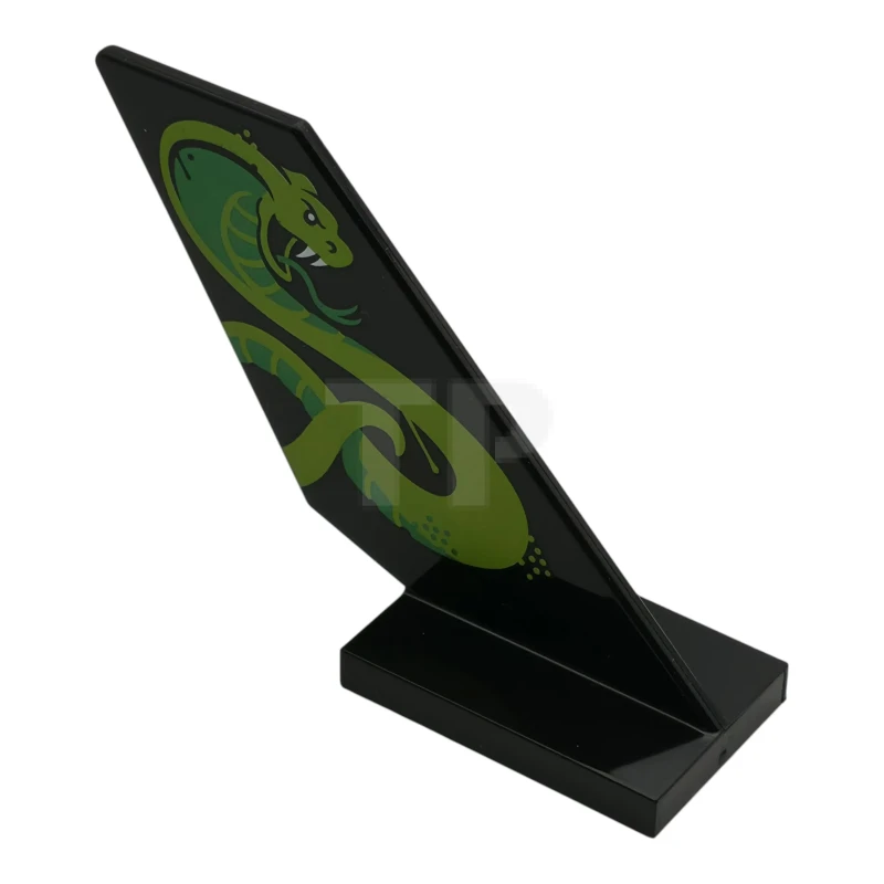 LEGO&reg;  - 6239pb125 - Tail Shuttle with Bright Green and Lime Cobra Snake Pattern on Both Sides