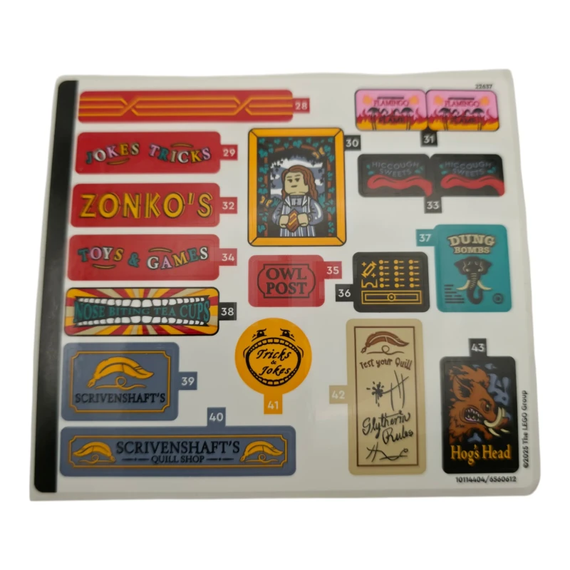 LEGO&reg; 6560612 - Stickervellen voor set 76457, vel 3 - (10114404/6560612)