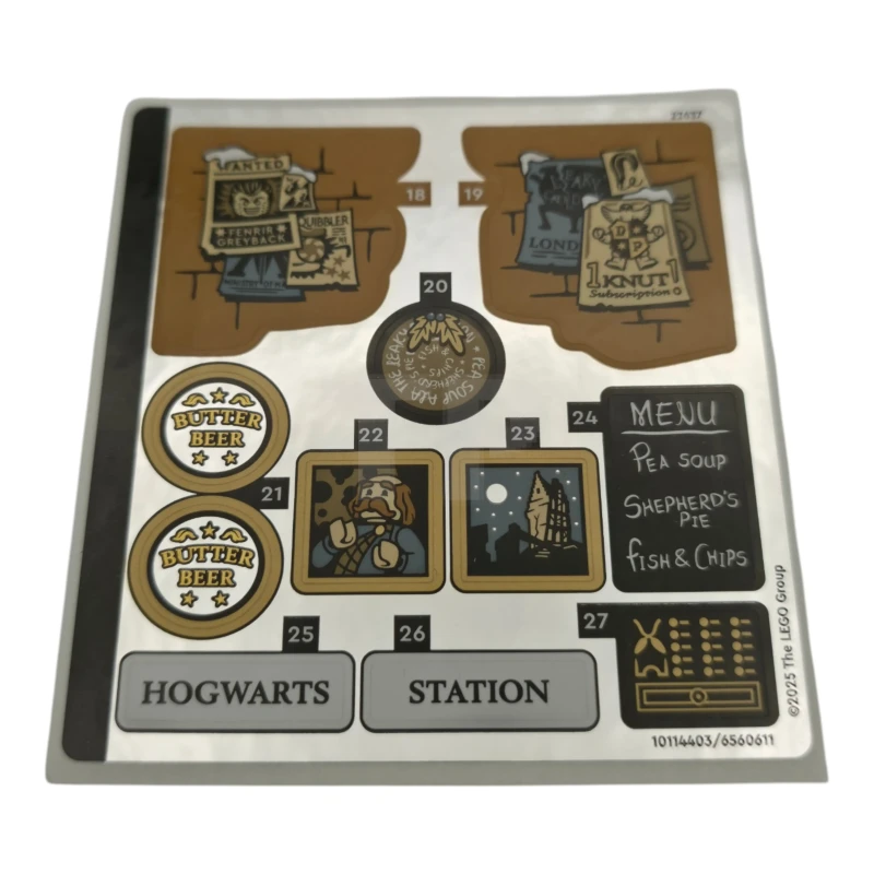 LEGO&reg; 6560611 - Stickervellen voor set 76457, vel 2, gespiegeld - (10114403/6560611)