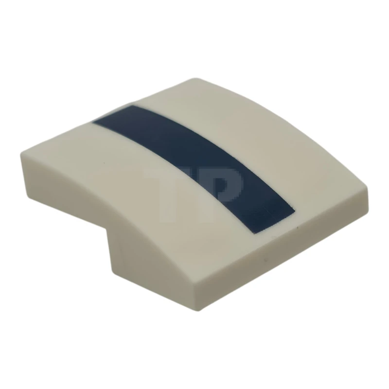 LEGO&reg;  - 15068pb609 - Slope, Curved 2 x 2 x 2/3 with Dark Blue Stripe Pattern (Shelby Cobra)